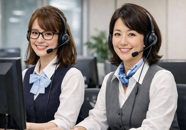 無料相談コールセンターの女性